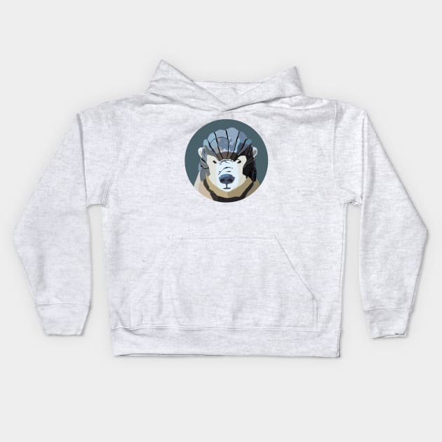 Armored Bear Kids Hoodie by RockyCreekArt